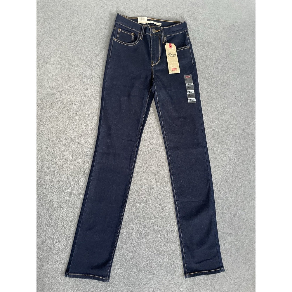 Levi's 724 High Rise Straight Jeans Sz 00(24x30) New!